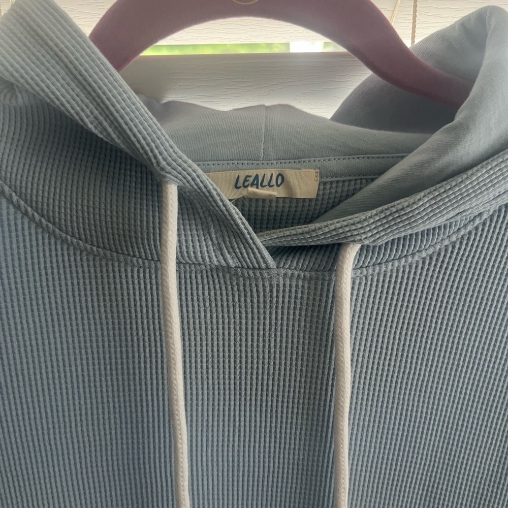 Leallo Blue Hooded Sweatshirt